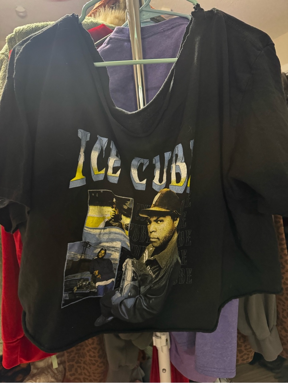 Source Unknown Black Ice Cube Graphic Short Sleeve Tee